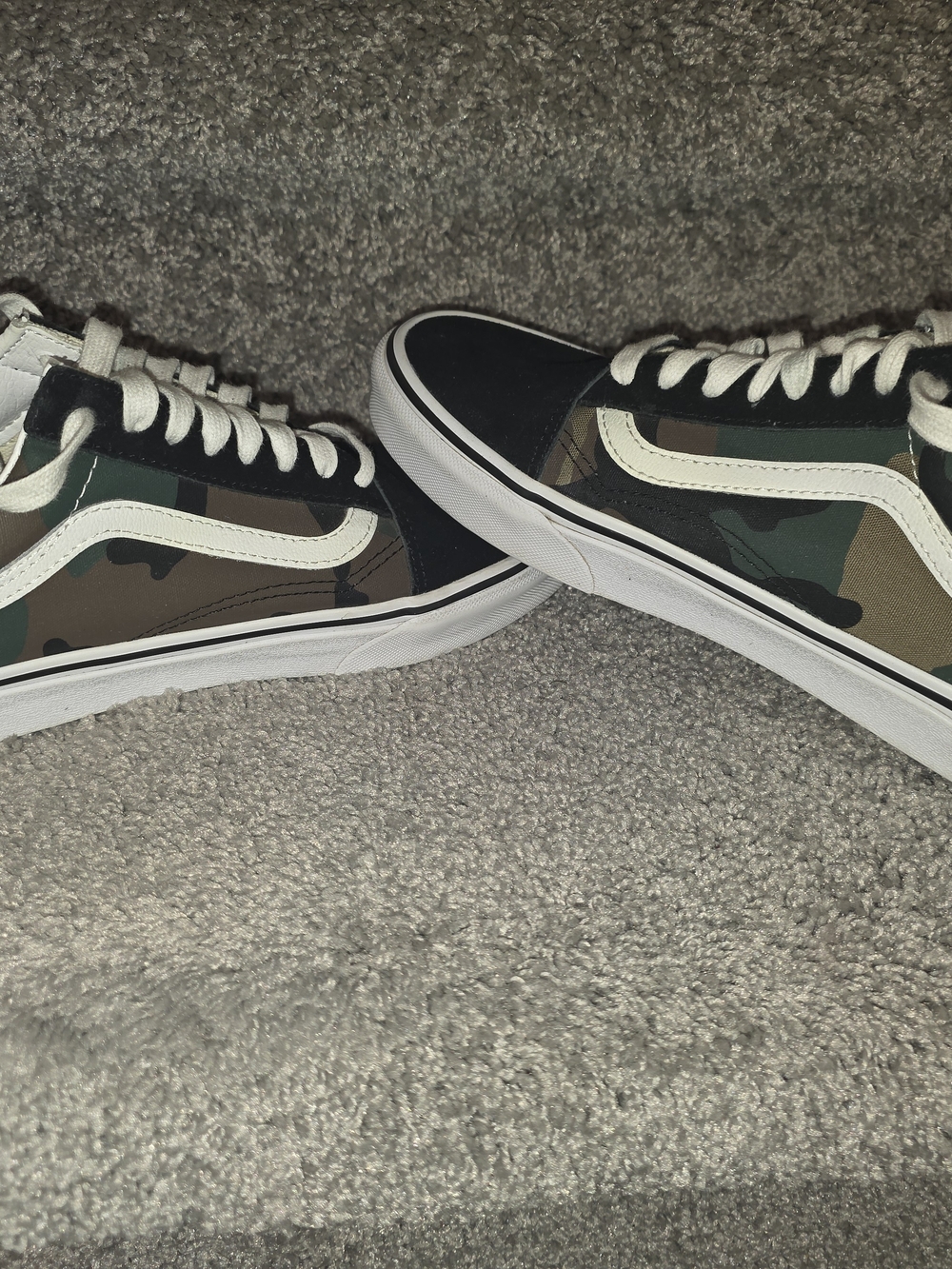 Vans Old Skool Woodland Camo Size 8 Men 9.5 Women Black Green